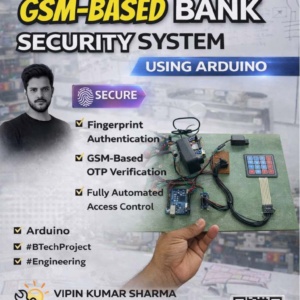 Arduino based bank security system with fingerprint authentication and GSM OTP verification setup