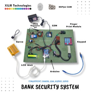 Bank Security System using Fingerprint and GSM OTP with Arduino project setup