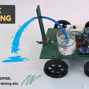 Autonomous Flame Extinguishing Robot, Smart Fire Detection and Suppression Robot, Arduino-Based Fire Fighting Machine, Automated Fire Extinguisher Bot, Flame Sensing and Dousing Robot, Mobile Fire Safety Robot, Fire Hazard Prevention Robot, DIY Fire Sensing and Extinguishing Vehicle,