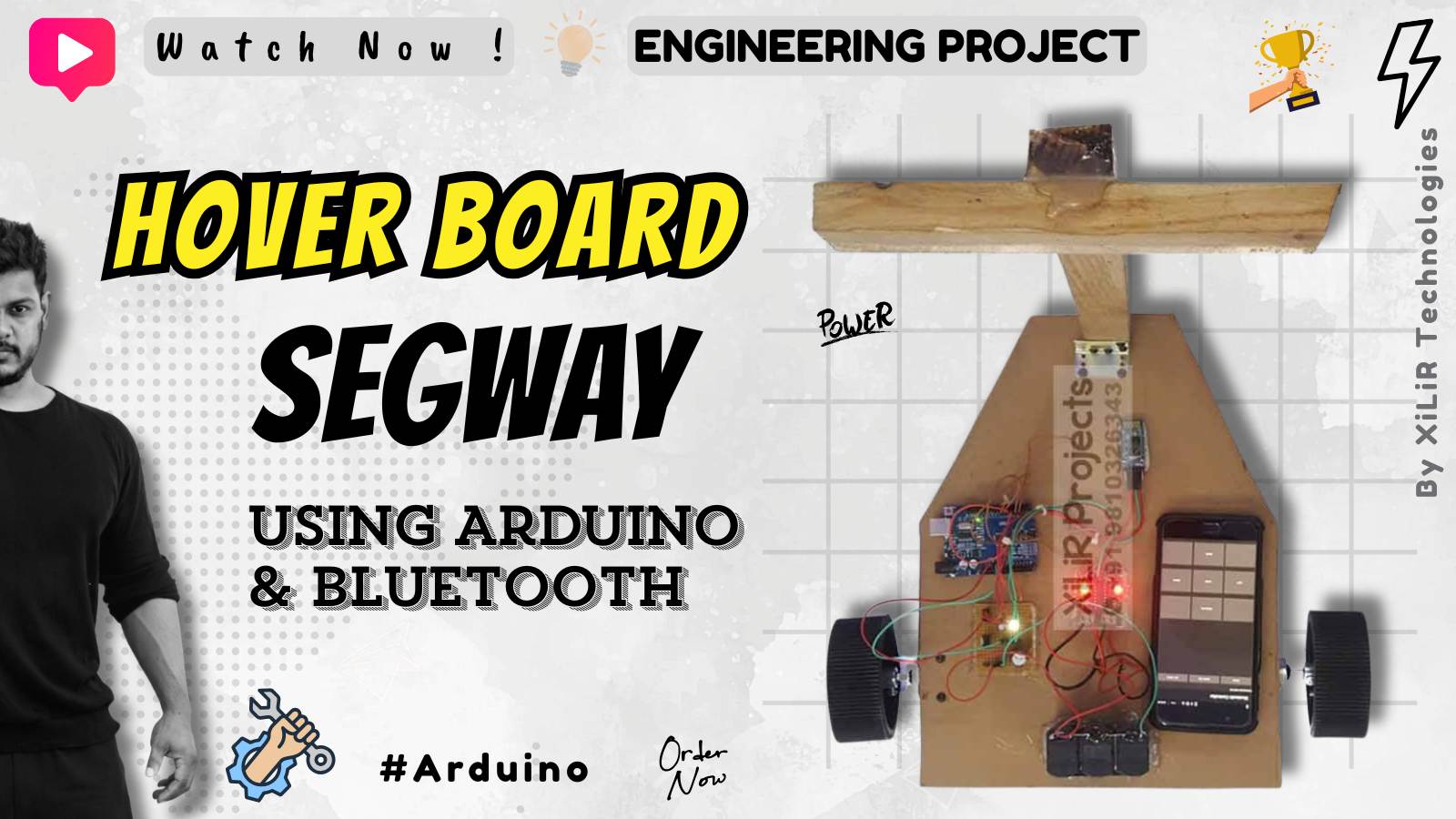 Bluetooth Controlled Hoverboard Using Arduino – Smart Segway robotics project for B.Tech final year students. Project help in Delhi with full report, code & training.