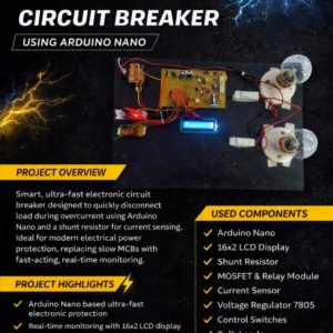 Ultra-Fast Electronic Circuit Breaker (ECB) using an Arduino Nano (ATmega328P) microcontroller.