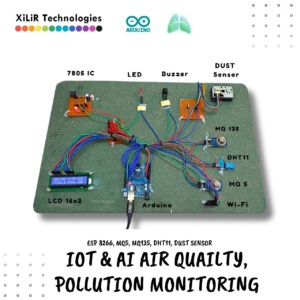 IoT and AI based air quality and pollution monitoring system using PM2.5 dust sensor MQ135 MQ5 with Arduino and ThingSpeak cloud