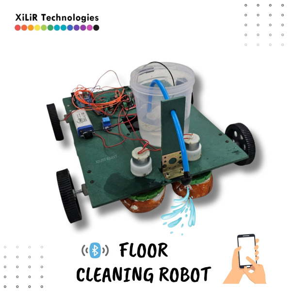 Smart floor cleaning robot, Arduino mop cleaning robot