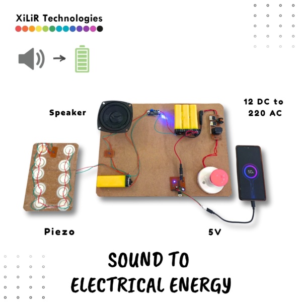 sound energy to electrical energy, piezoelectric project, piezo sensor project, sound energy harvesting, convert sound to electricity, sound to electrical energy generator, renewable energy project, innovative engineering project, school science project, final year project idea, DIY electricity from sound, piezoelectric battery charger,