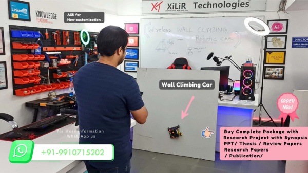Bluetooth-controlled suction wall-climbing robot built with Arduino, BLDC fan, and four DC motors for inspection and DIY projects