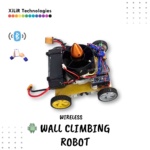 Bluetooth controlled suction-based wall climbing robot car with Arduino, BLDC fan, and DC motors