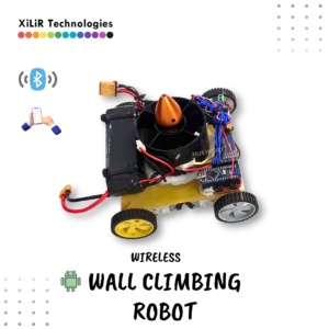 Bluetooth controlled suction-based wall climbing robot car with Arduino, BLDC fan, and DC motors