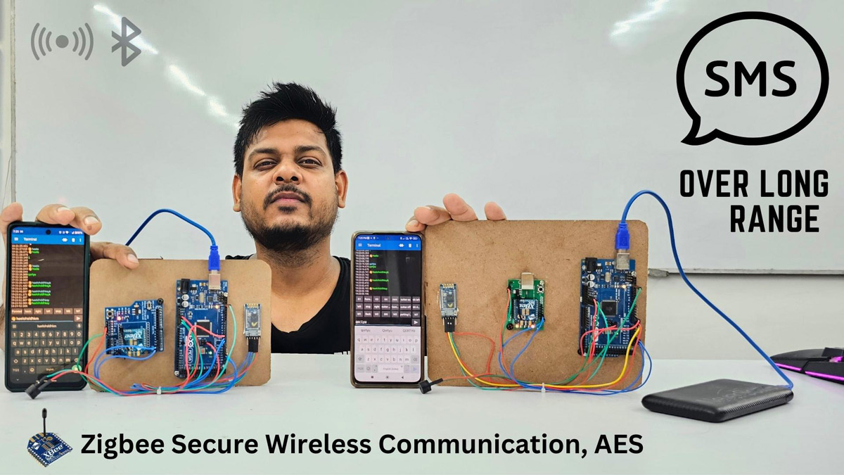 Zigbee-secure-communication-using-AES,-SMS-over-long-range-with-GSM