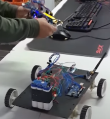 wireless gesture controlled robotic car project image