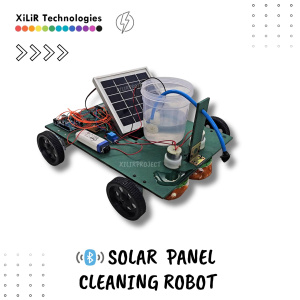 Arduino robotic solar cleaning mechanism, energy efficient solar cleaning solution, self-cleaning solar automation, solar power maintenance robot, Bluetooth controlled solar panel robot, smart cleaning robot Arduino final year.