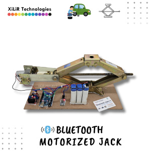 Arduino Bluetooth screw jack, screw jack mechanism Arduino project, Bluetooth controlled car lifting jack, Arduino mechanical automation project, wireless screw lift system,