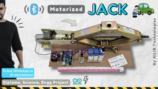 The Arduino Bluetooth Controlled Motorized Jack Car is an innovative project designed to demonstrate remote-controlled mechanical lifting using a compact robotic car platform.
