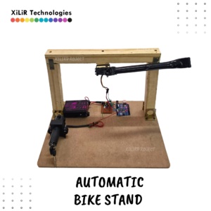 Arduino-based Automatic Bike Stand project using servo motor and locking system by XiLiR Technologies