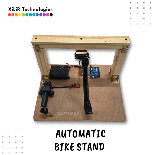 Arduino bike stand project, automatic bike stand, Arduino servo motor project, Arduino locking mechanism, smart bike stand project, DIY bike stand automation, engineering major project, robotics bike stand model, Arduino projects for students, XiLiR Technologies projects, servo-controlled bike standArduino bike stand project, automatic bike stand, Arduino servo motor project, Arduino locking mechanism, smart bike stand project, DIY bike stand automation, engineering major project, robotics bike stand model, Arduino projects for students, XiLiR Technologies projects, servo-controlled bike stand