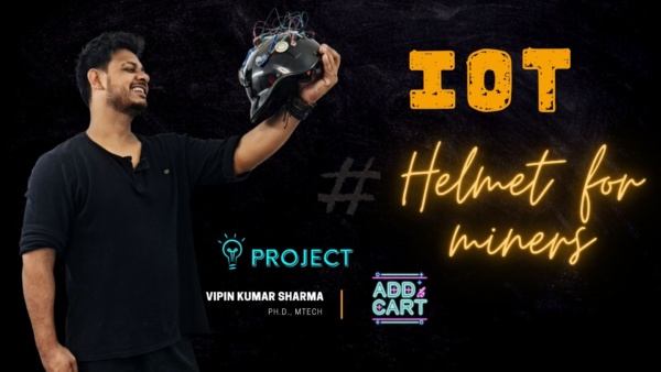 IoT Smart Helmet for miners with gas, temperature, and humidity sensors connected to Arduino and Wi-Fi module.