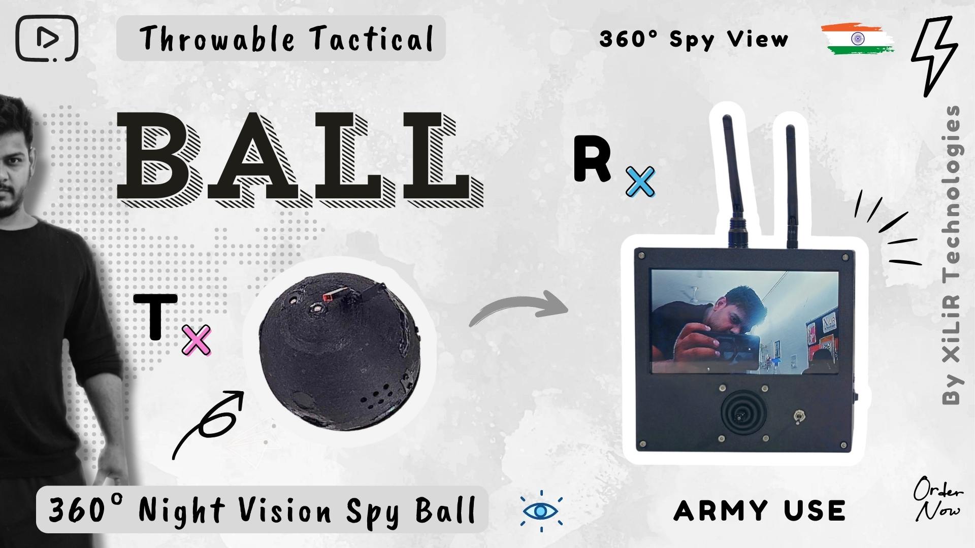 throwable ball camera, 360 tactical camera, military surveillance ball, police tactical gear, defense technology India, night vision camera ball, swat surveillance equipment, urban warfare tech, bunker monitoring device, future warfare camera