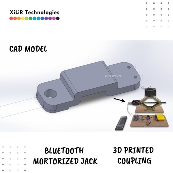 Bluetooth controlled motorized screw jack using Arduino and DC motor with 3D printed coupling mechanism