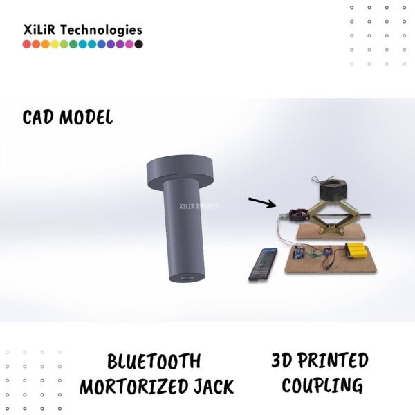 Bluetooth controlled motorized screw jack using Arduino and DC motor with 3D printed coupling mechanism