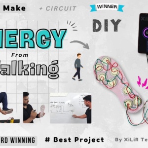 This project demonstrates piezoelectric footstep power generation combined with mobile phone charging in a portable setup.