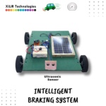This image represents an ABS Intelligent Braking System using Arduino designed to demonstrate anti-lock braking behaviour and improved vehicle safety control. The project is suitable for practical learning, mini/major projects, and science or engineering exhibitions with circuit, code, and guidance.
