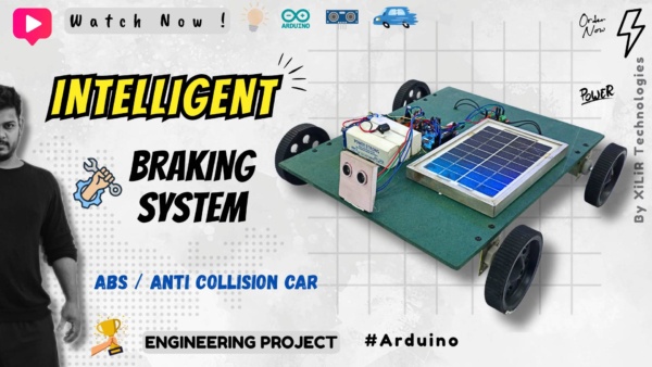 ABS Intelligent Braking System using Arduino project kit for engineering students with circuit and code