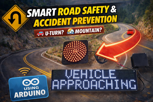 Smart Road Safety System for Accident Prevention on Mountain and Curved Roads Vehicle Detection and Warning System for Blind Curves Using Embedded Technology
