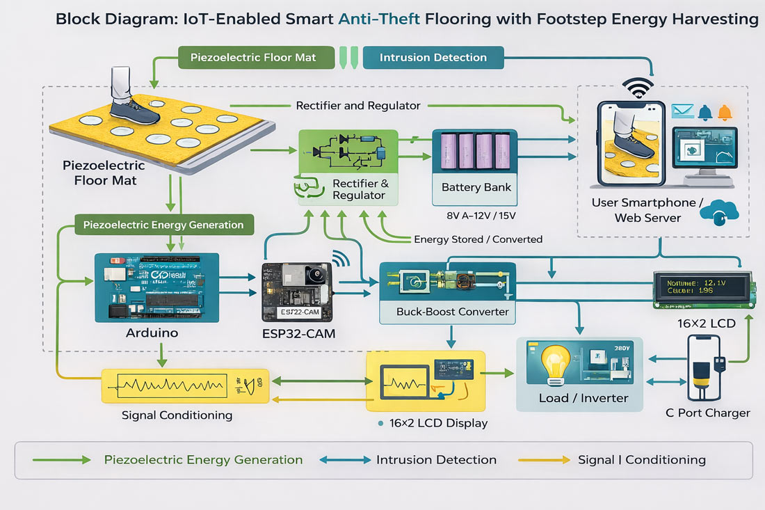 IoT anti-theft system, anti-theft mat project, Arduino security system, ESP32-CAM surveillance, piezo sensor Arduino project, smart floor mat for theft detection, IoT security project, Arduino-based anti-theft mat, ESP32 camera motion detection,
