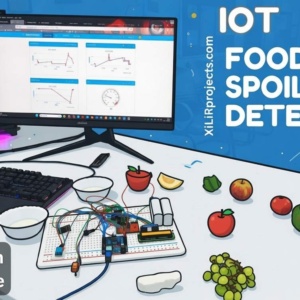 ThingSpeak food quality dashboard Arduino, food spoilage detection using gas sensor Arduino, Arduino IoT project food safety,