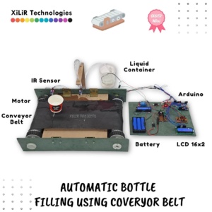 Arduino based automatic liquid filling machine with conveyor belt and IR sensor bottle detection system