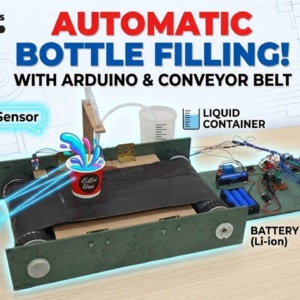 Arduino based automatic liquid filling machine using a conveyor belt mechanism and IR sensors