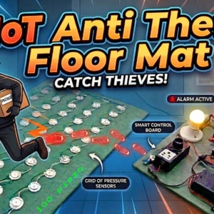IoT self powered anti theft floor mat using piezoelectric sensors and Arduino energy harvesting system with intrusion detection