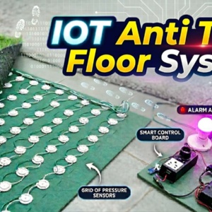 IoT self powered anti theft floor mat using piezoelectric sensors and Arduino for energy harvesting and intrusion detection. Generates electricity from footsteps and provides smart security alerts.